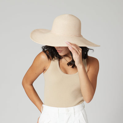 SUN BRIM - Women's Water Repellent Floppy Hat With Tie