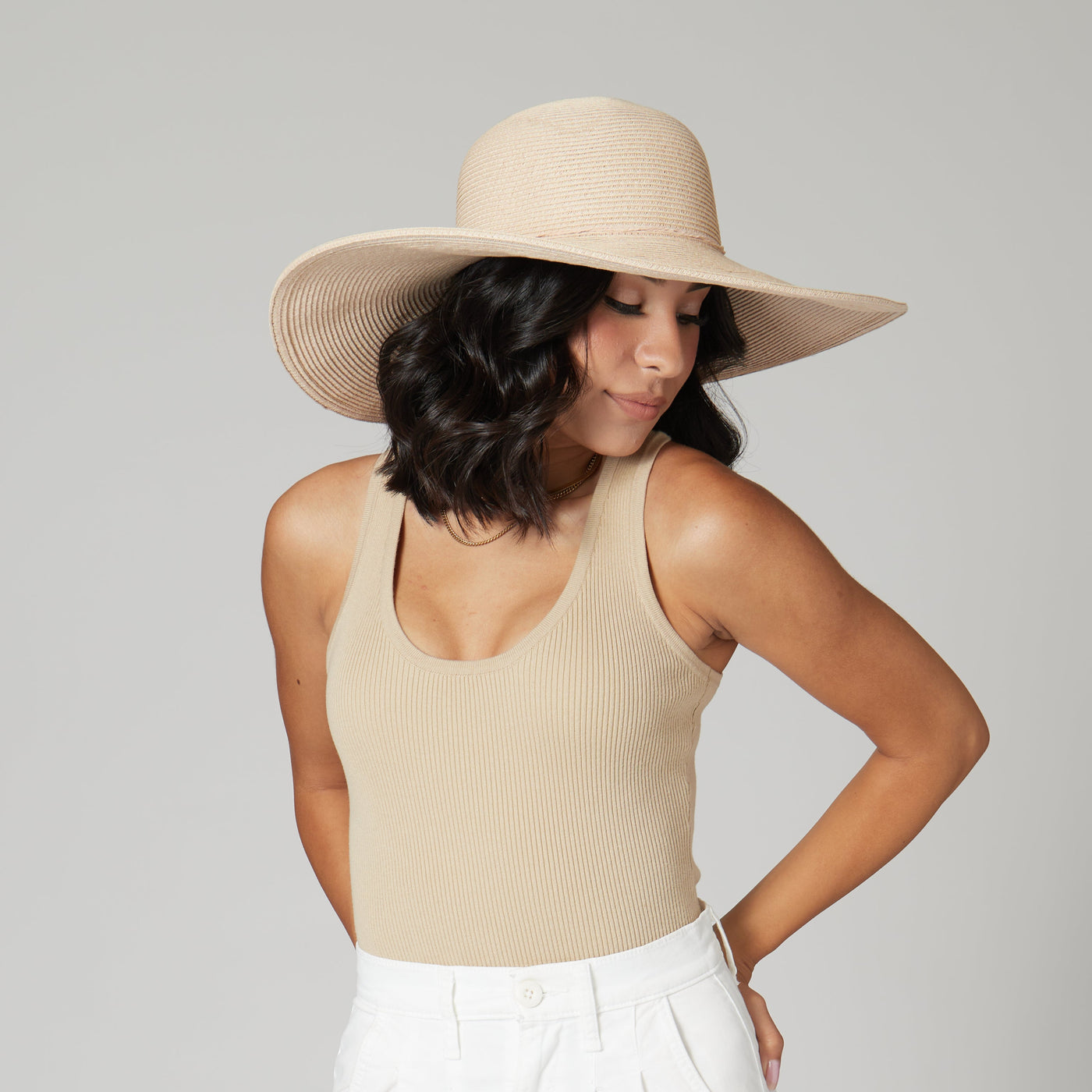 SUN BRIM - Women's Water Repellent Floppy Hat With Tie