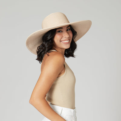 SUN BRIM - Women's Water Repellent Floppy Hat With Tie