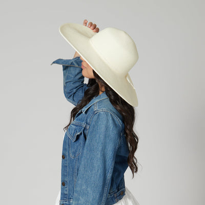 SUN BRIM - Women's Water Repellent Floppy Hat With Tie