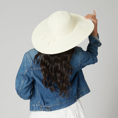 SUN BRIM - Women's Water Repellent Floppy Hat With Tie