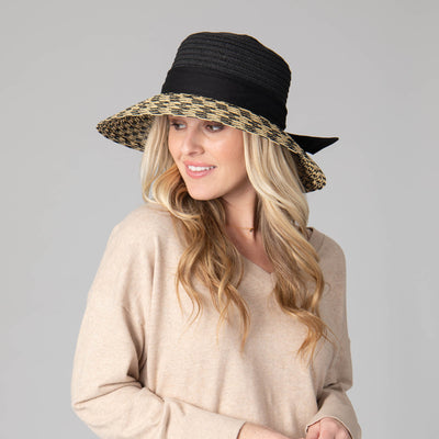 Women's Contrast Round Crown Sun Hat-SUN BRIM-San Diego Hat Company