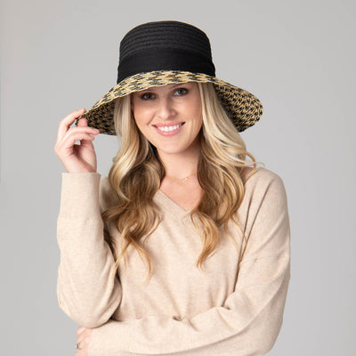 Women's Contrast Round Crown Sun Hat-SUN BRIM-San Diego Hat Company