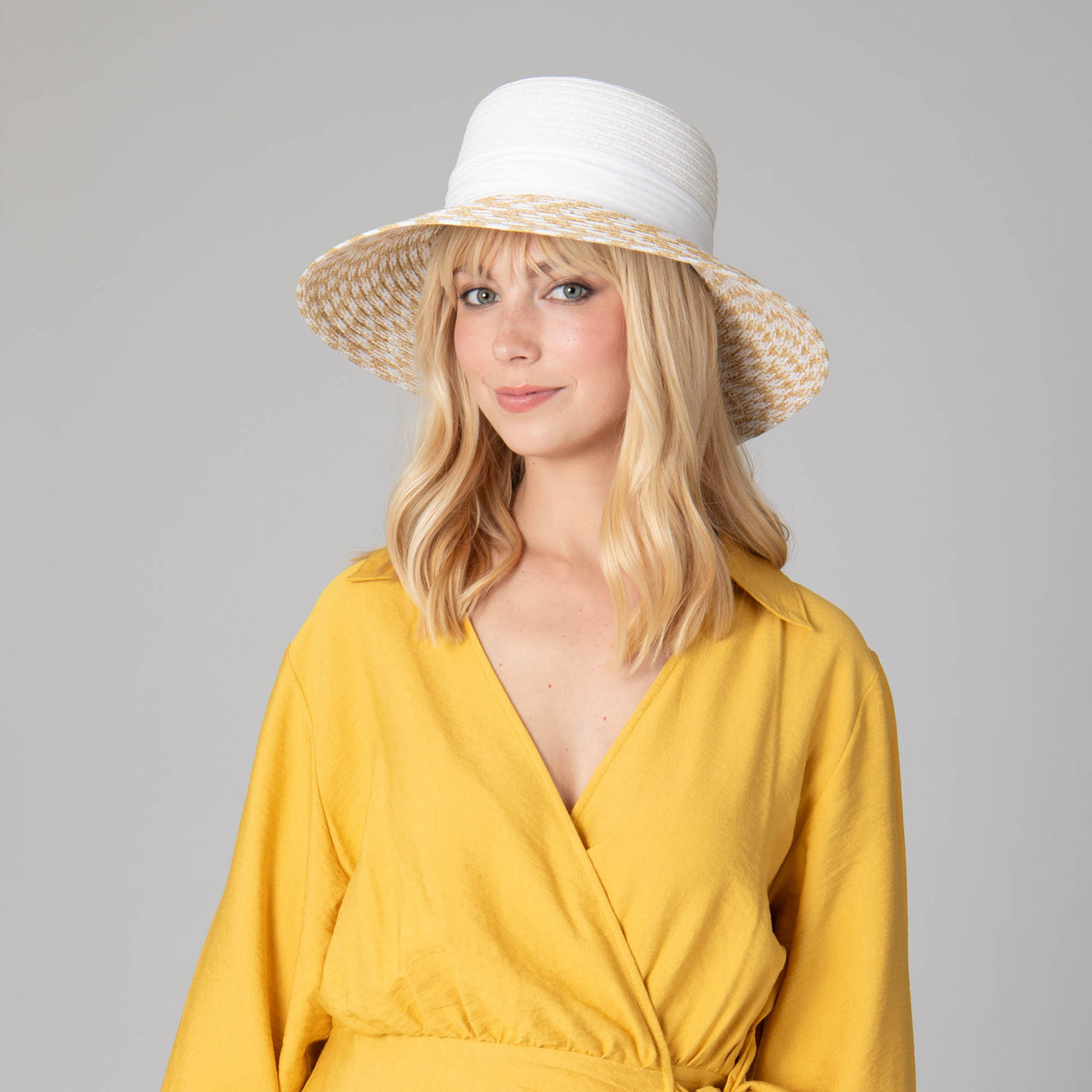 Women's Contrast Round Crown Sun Hat-SUN BRIM-San Diego Hat Company