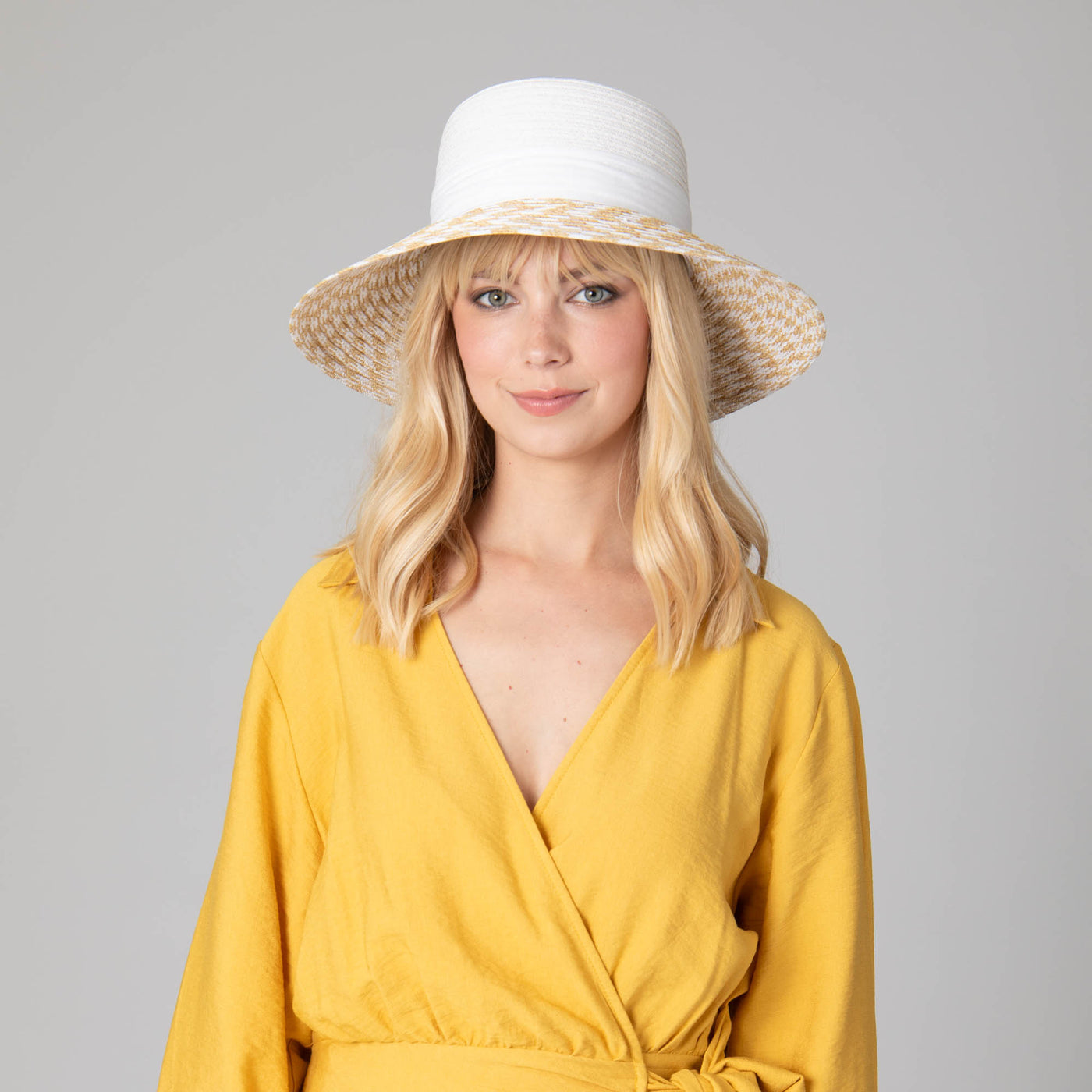 Women's Contrast Round Crown Sun Hat-SUN BRIM-San Diego Hat Company