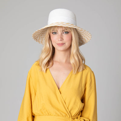 Women's Contrast Round Crown Sun Hat-SUN BRIM-San Diego Hat Company