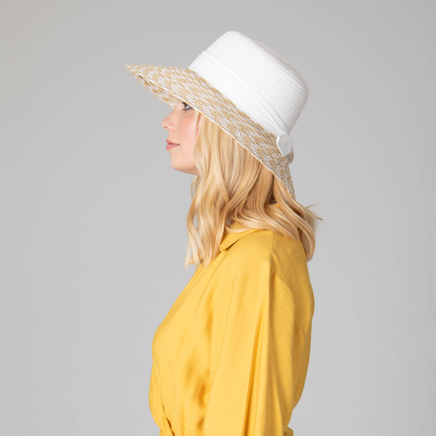 Women's Contrast Round Crown Sun Hat-SUN BRIM-San Diego Hat Company