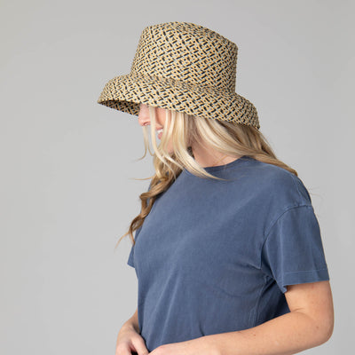 Lana - Women's Mixed Ultrabraid Round Bell Shaped Hat-SUN BRIM-San Diego Hat Company
