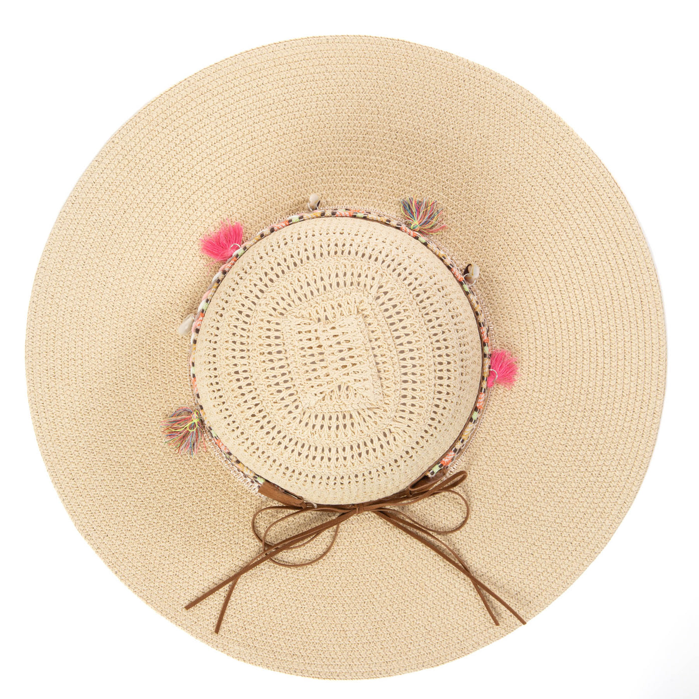 SUN BRIM - Maria - Open Weave Pattern Sun Hat