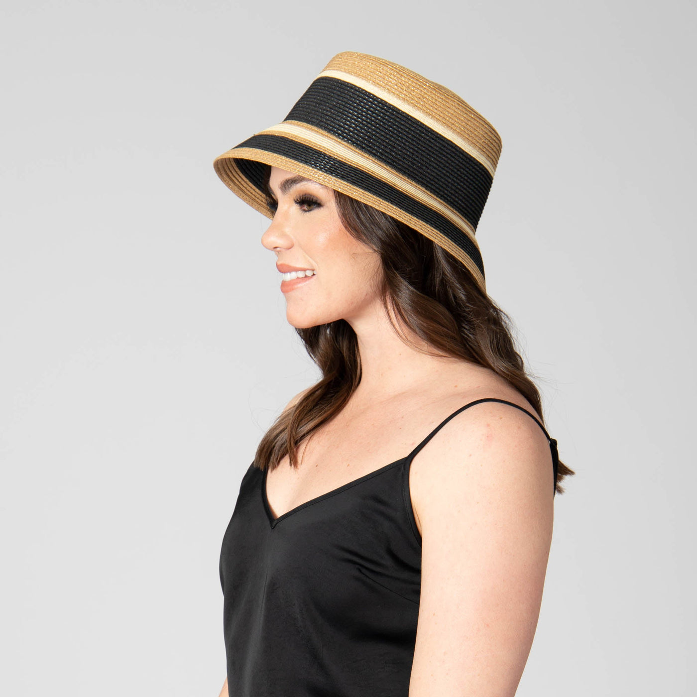 BUCKET - Las Palmas Bucket - Ultrabraid Striped Bucket Hat