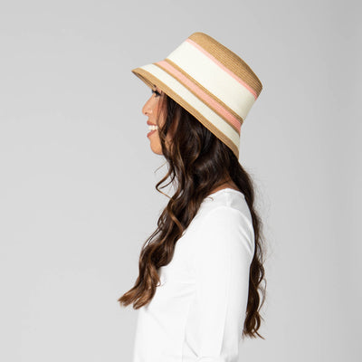 BUCKET - Las Palmas Bucket - Ultrabraid Striped Bucket Hat