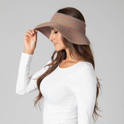 VISOR - San Diego Hat Company's Signature Women's Ultrabraid Large Brim Visor