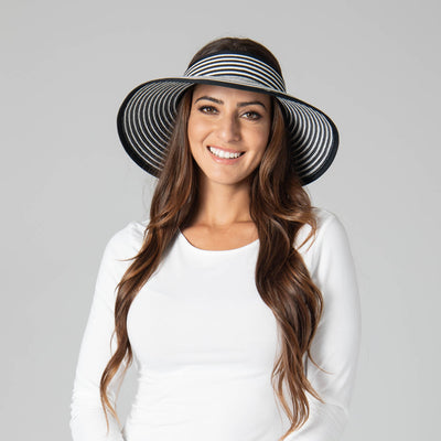 VISOR - San Diego Hat Company's Signature Women's Ultrabraid Large Brim Visor