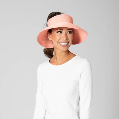 VISOR - San Diego Hat Company's Signature Women's Ultrabraid Large Brim Visor