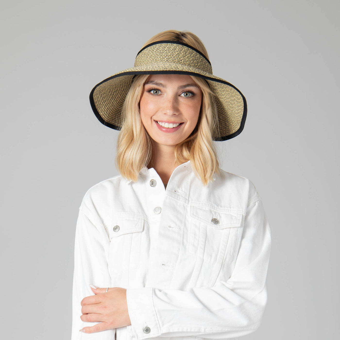 VISOR - San Diego Hat Company's Signature Women's Ultrabraid Large Brim Visor