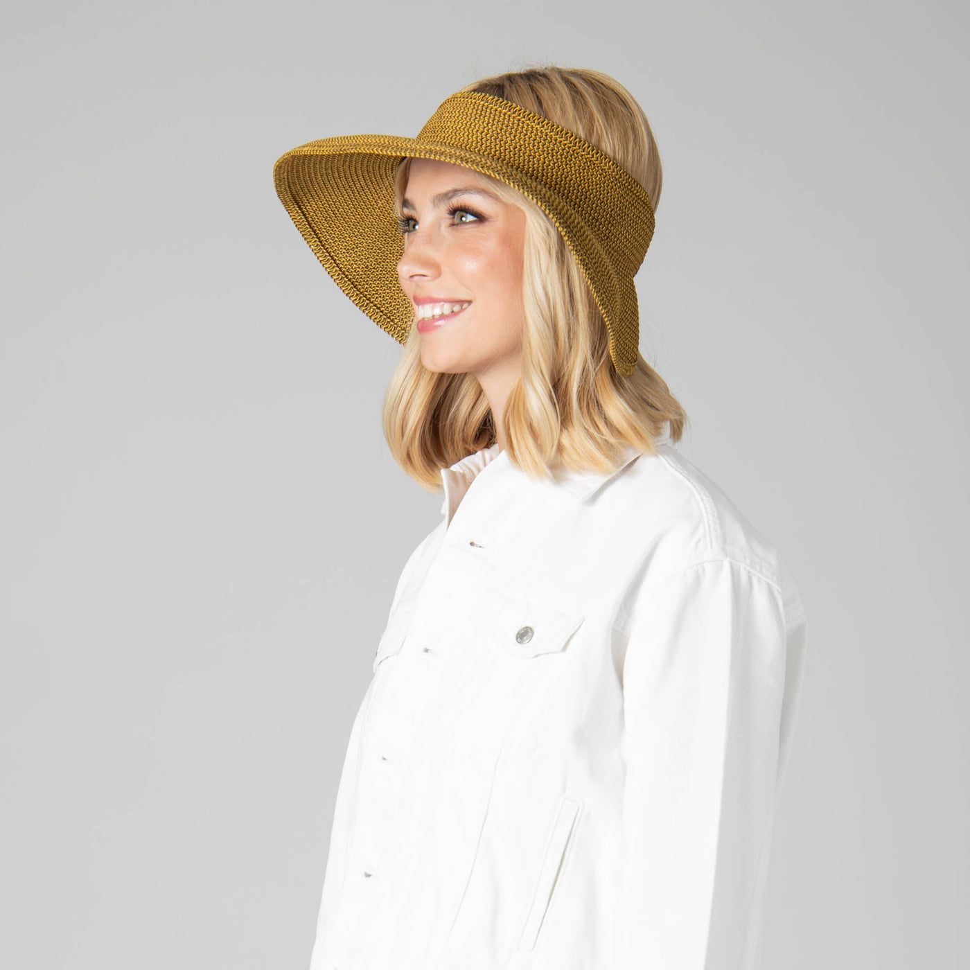 VISOR - San Diego Hat Company's Signature Women's Ultrabraid Large Brim Visor