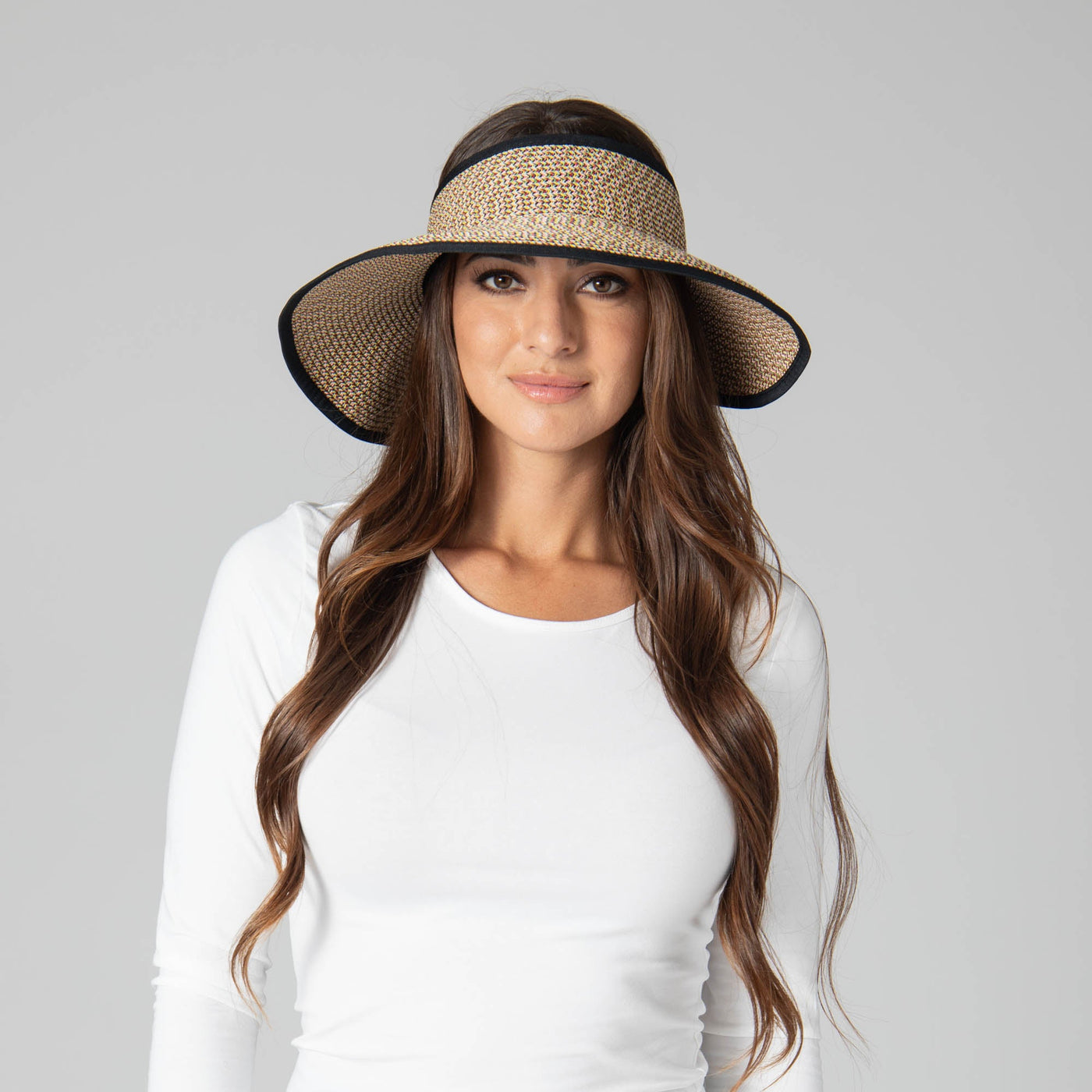 VISOR - San Diego Hat Company's Signature Women's Ultrabraid Large Brim Visor