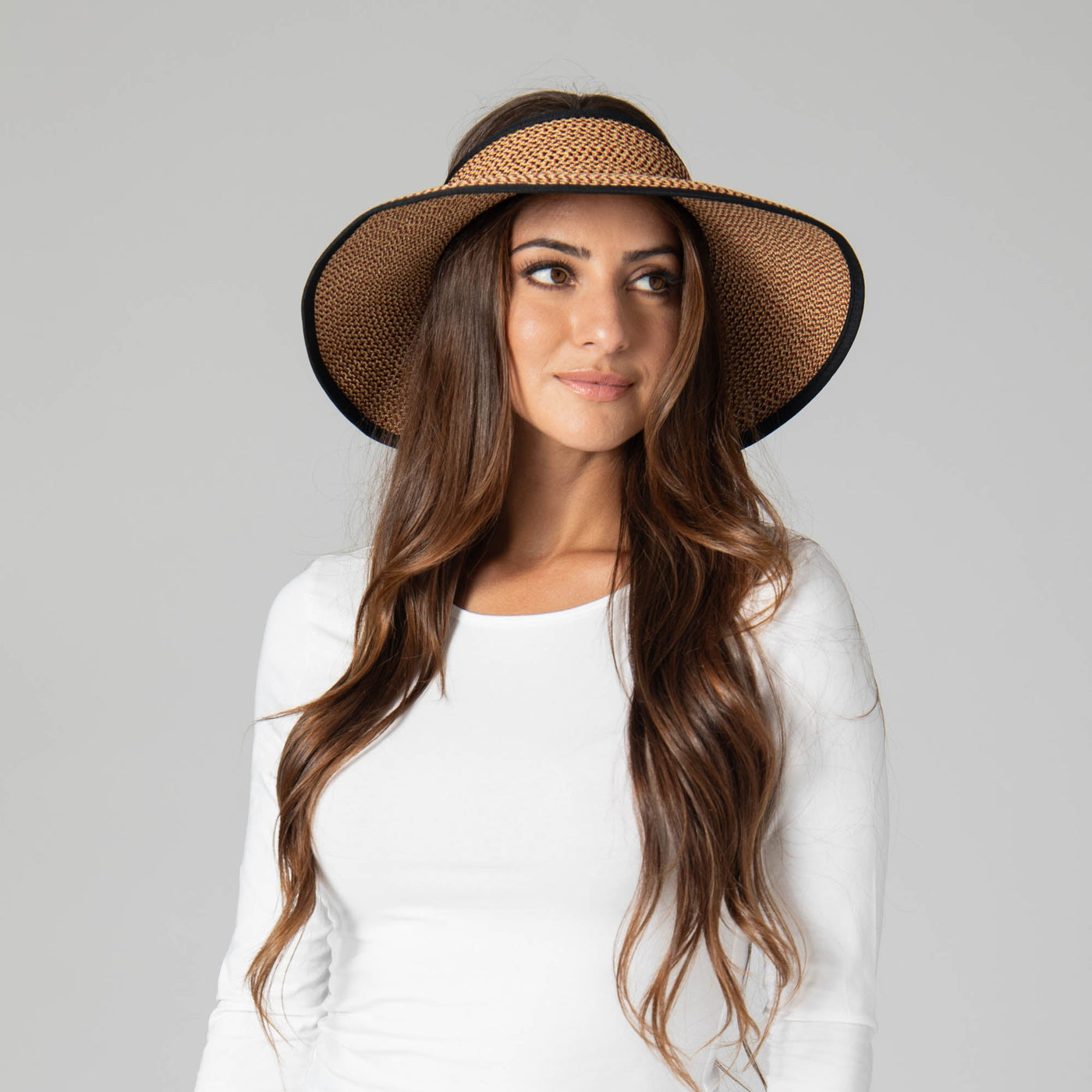 VISOR - San Diego Hat Company's Signature Women's Ultrabraid Large Brim Visor