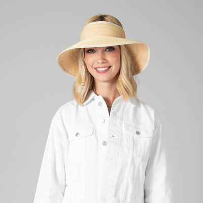 VISOR - San Diego Hat Company's Signature Women's Ultrabraid Large Brim Visor