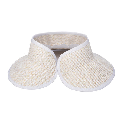 VISOR - Shimmer - Ultrabraid Mini Roll Up Visor W/ Gold Lurex