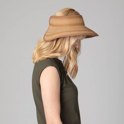 Women's Neutral Colored Ultrabraided Large Brim Packable Visor-VISOR-San Diego Hat Company