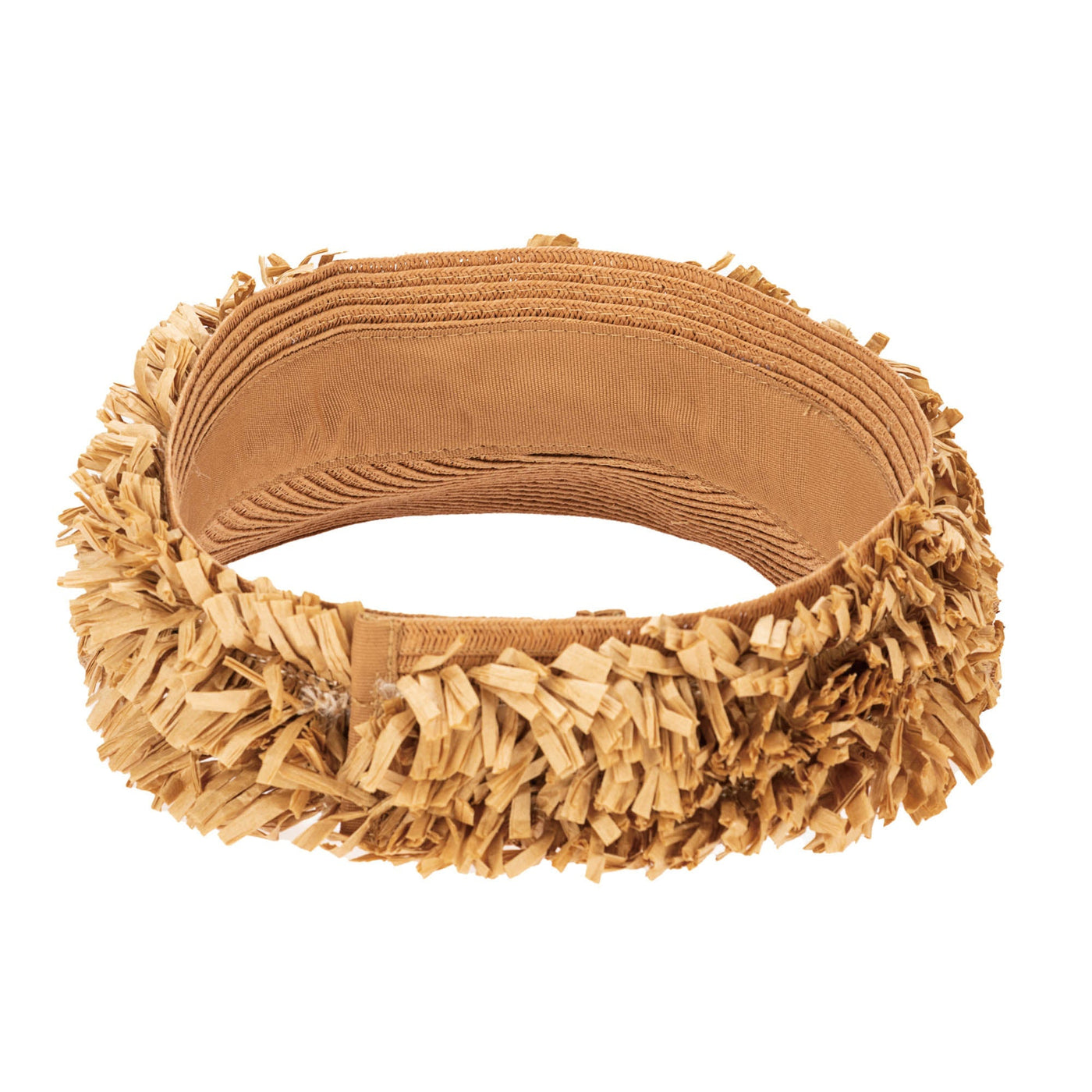 VISOR - Happy Day - Ultrabraid Visor With Straw Fringe Band