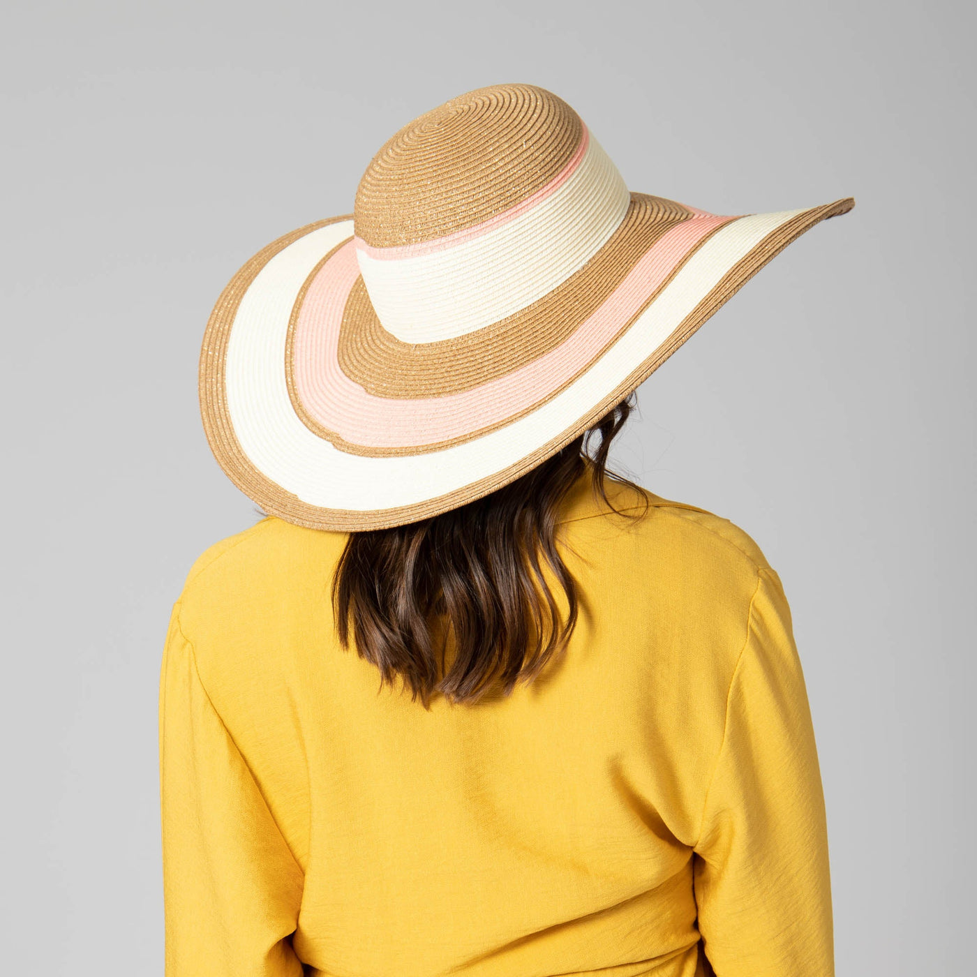 Striped floppy sales hat