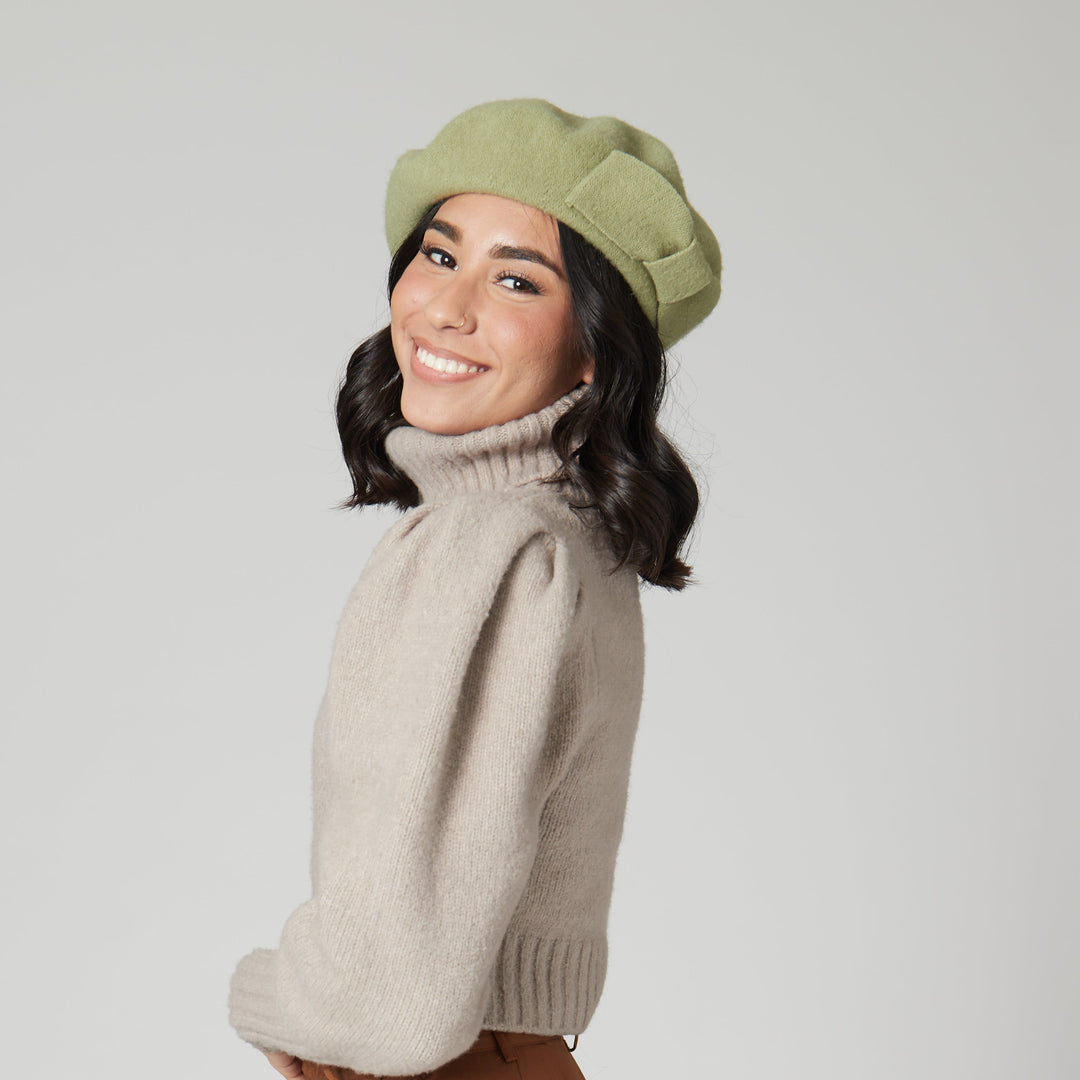 レース ベレー帽 韓国 [AWESOME NEEDS] BOWL BERET RIBBON BLOOM AWESOME NEEDS/オーサムニーズ】 BOWL BERET（ハンチング