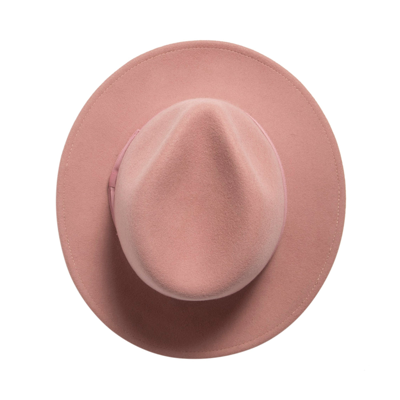 The Californian - Mixed Grey Wide-Brim Wool Hat with Light Pink Ribbon –  The Brim Co