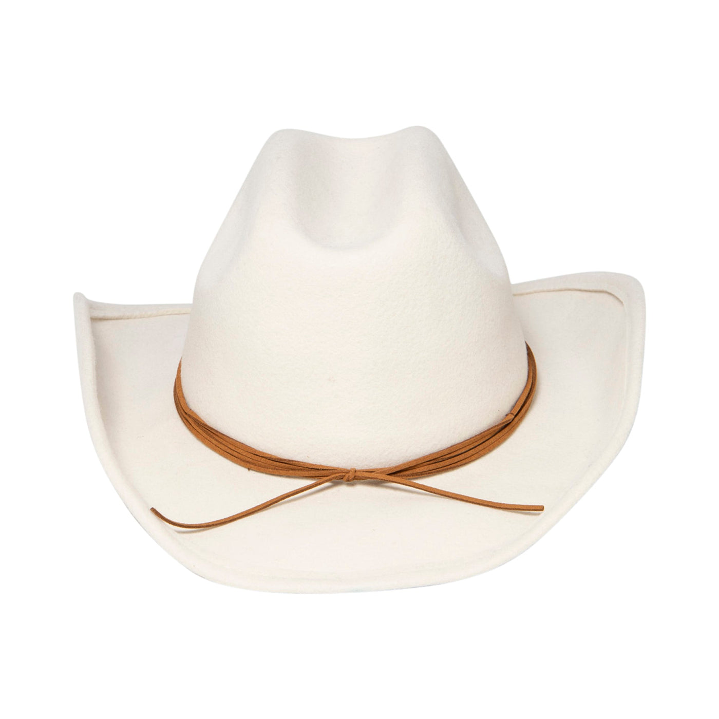 COWBOY - Women's Felt Cowboy Hat W/Twisted Faux Leather Band