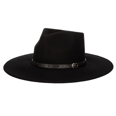 FEDORA - Flameworthy - Women's Felt Fedora W/ Belted Sliced Band