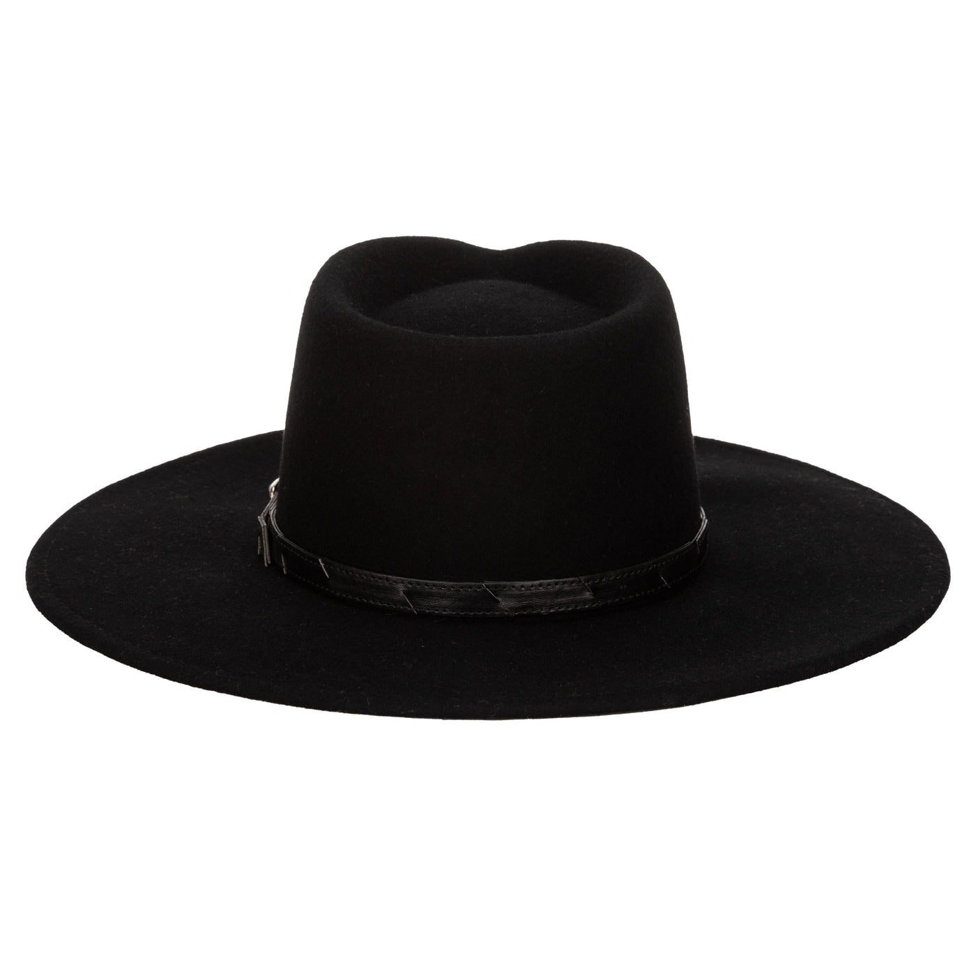 FEDORA - Flameworthy - Women's Felt Fedora W/ Belted Sliced Band