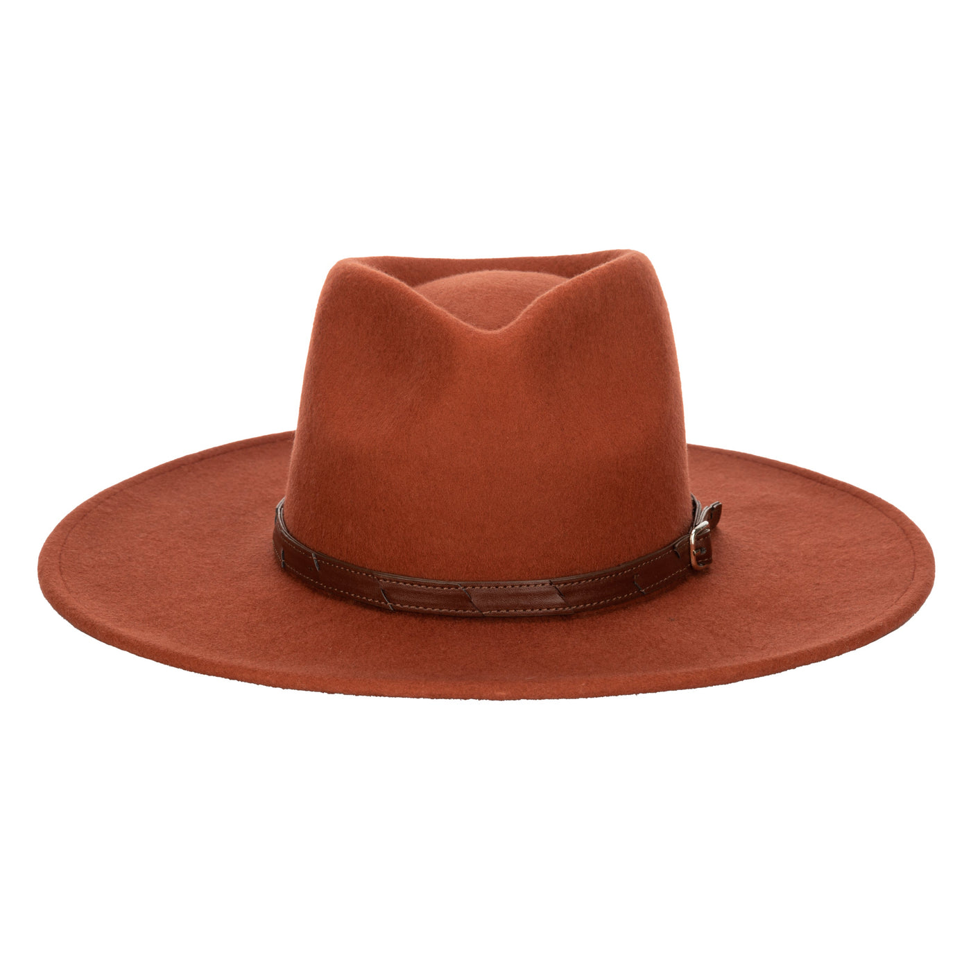 FEDORA - Flameworthy - Women's Felt Fedora W/ Belted Sliced Band