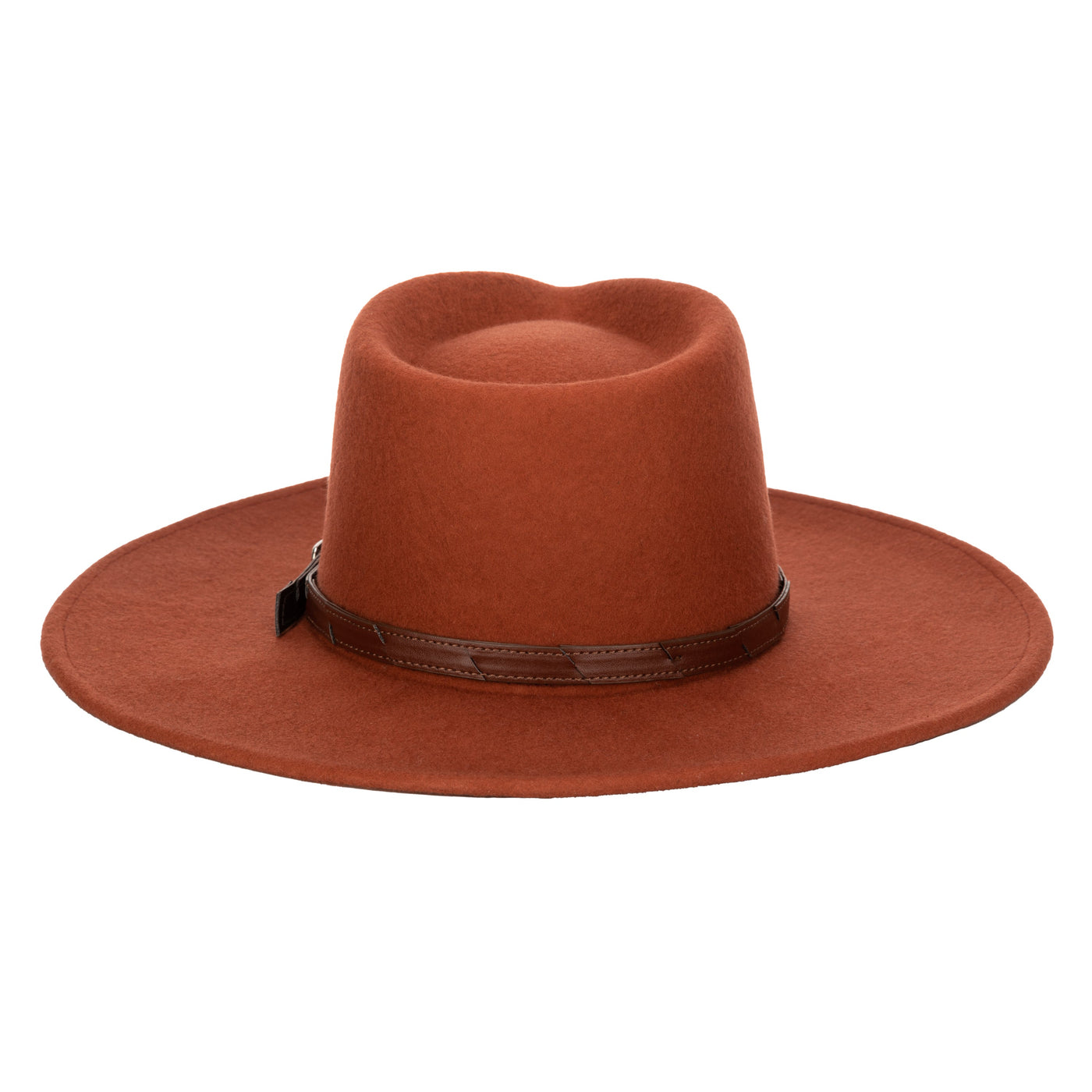 FEDORA - Flameworthy - Women's Felt Fedora W/ Belted Sliced Band