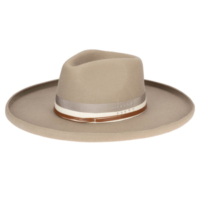 FEDORA - Nothing But Neutral Wool Felt Stiff Rolled Brim Fedora