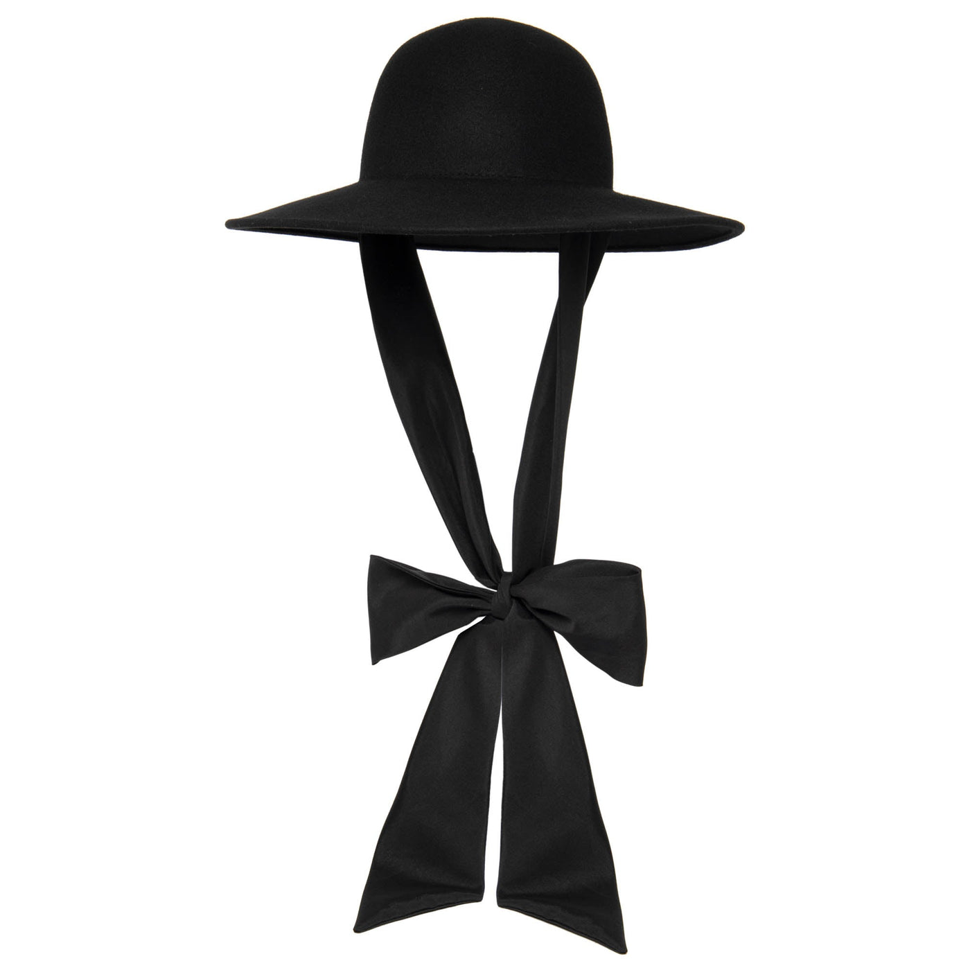 Stella - Wool Felt Floppy Hat with Eleongated Chin Ties (WFH8255)-FLOPPY-San Diego Hat Company