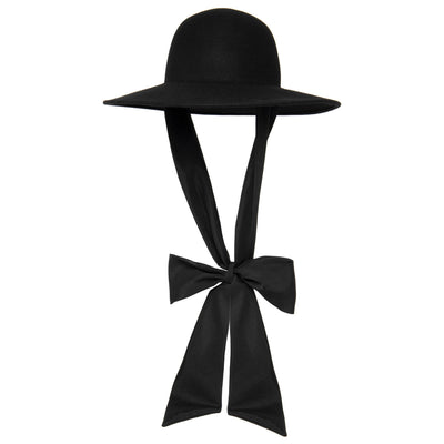 Stella - Wool Felt Floppy Hat with Eleongated Chin Ties (WFH8255)-FLOPPY-San Diego Hat Company
