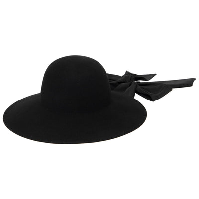 Stella - Wool Felt Floppy Hat with Eleongated Chin Ties (WFH8255)-FLOPPY-San Diego Hat Company