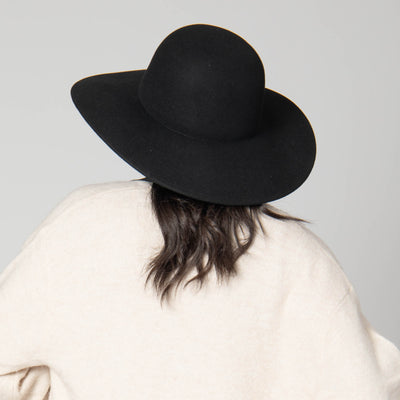 Stella - Wool Felt Floppy Hat with Eleongated Chin Ties (WFH8255)-FLOPPY-San Diego Hat Company