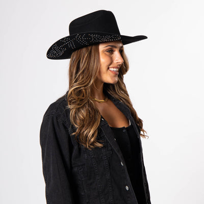 Wilson - Wool Felt Cowboy with Rhinestone Studded Band-COWBOY-San Diego Hat Company