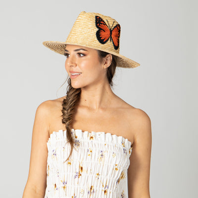 FEDORA - Women's Wheat Straw Palm Fedora