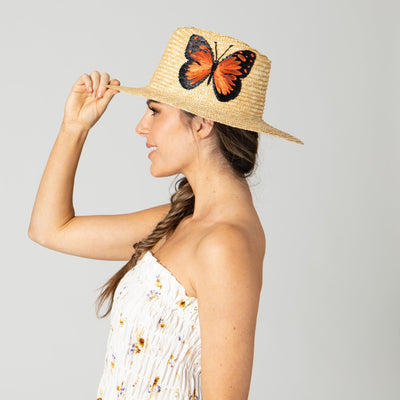 FEDORA - Women's Wheat Straw Palm Fedora