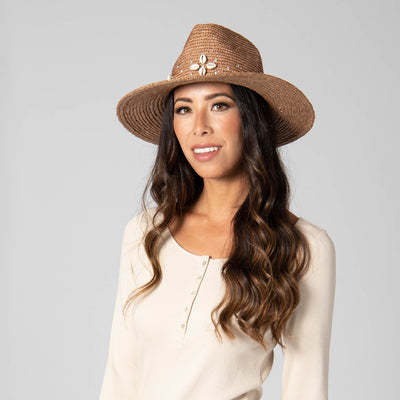 FEDORA - Resort Ready - Wheat Straw Fedora With Glam Details