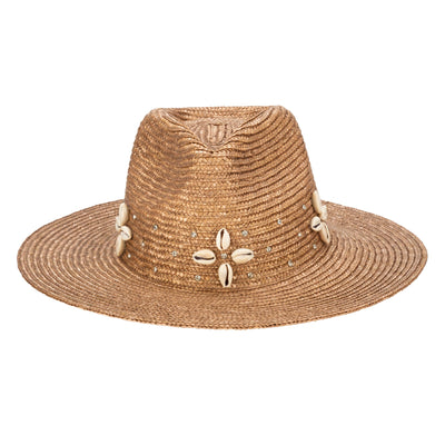 FEDORA - Resort Ready - Wheat Straw Fedora With Glam Details