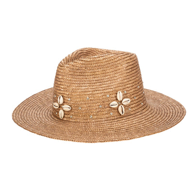 FEDORA - Resort Ready - Wheat Straw Fedora With Glam Details