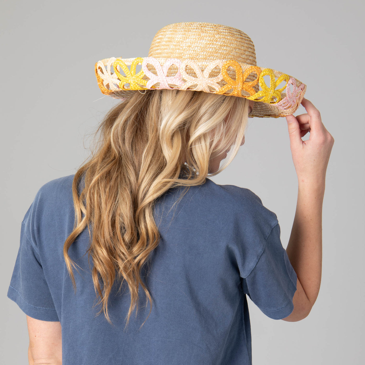 Positano - Women's Turned Up Kettle Brim with Open Weave-KETTLE BRIM-San Diego Hat Company