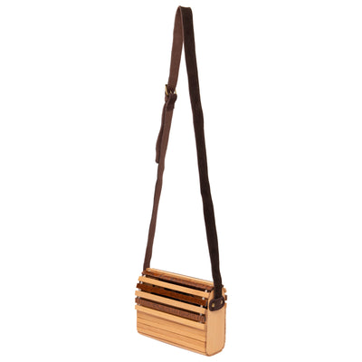CROSSBODY - WORLD BEATS ACRYLIC WOOD CROSSBODY BAG