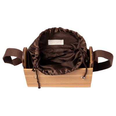 CROSSBODY - WORLD BEATS ACRYLIC WOOD CROSSBODY BAG