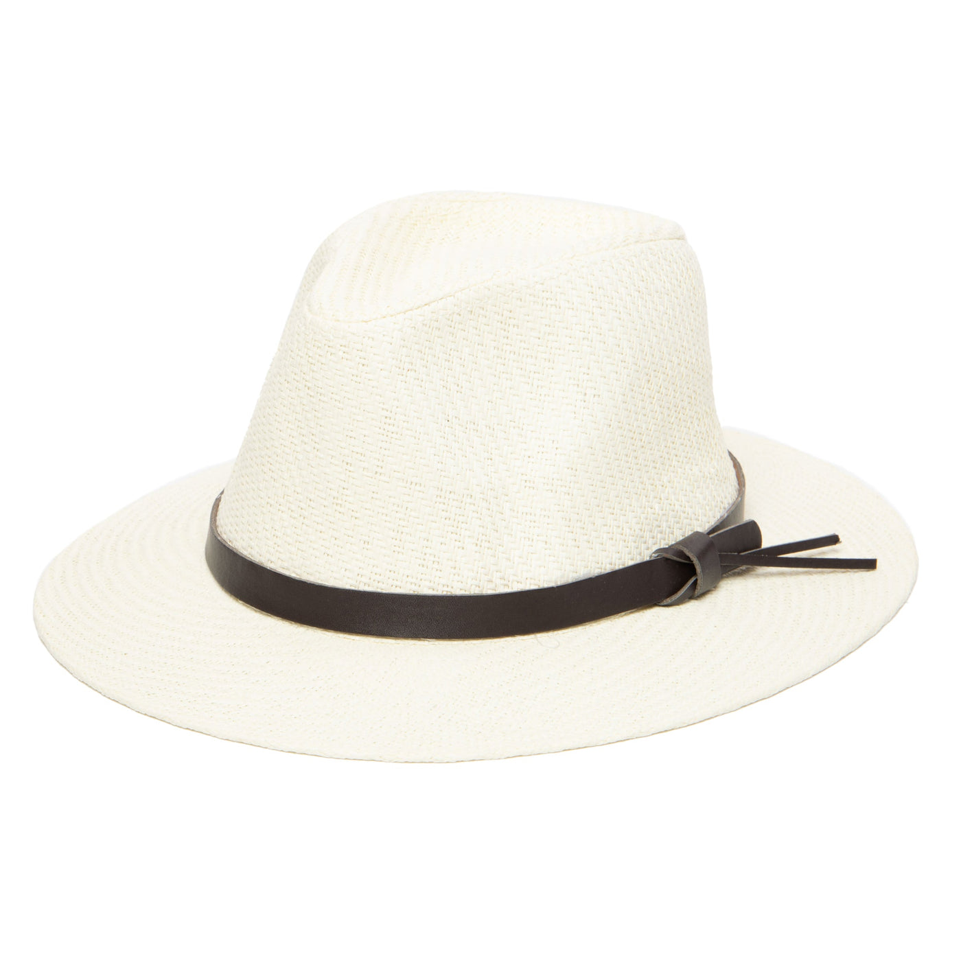 FEDORA - Men's Paper Fedora With Faux Leather Band