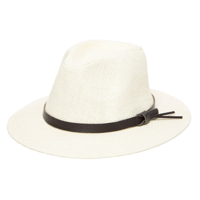 FEDORA - Men's Paper Fedora With Faux Leather Band